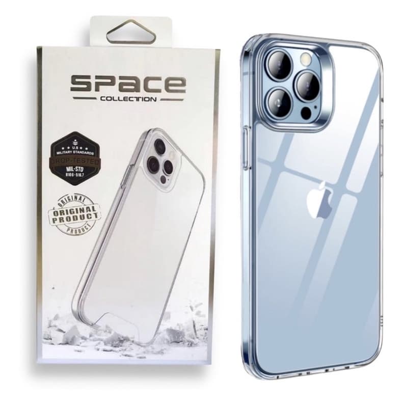 Capinha Capa Space ORIGINAL Transparente Anti Impacto Policarbonato (Não Amarela) TPU IPhone Todos os Modelos