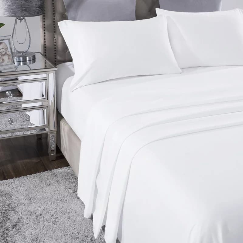 Jogo de cama 4 peças casal queen micropercal 400 fios