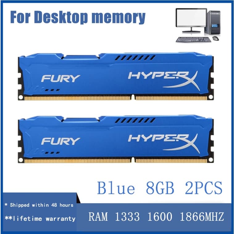 Hyperx Para Desktop RAM DDR3 16GB (2X8GB) 1333MHZ 1600MHZ 1866MHZ PC-14900 240Pin DIMM 1.5V DDR3 Módulo