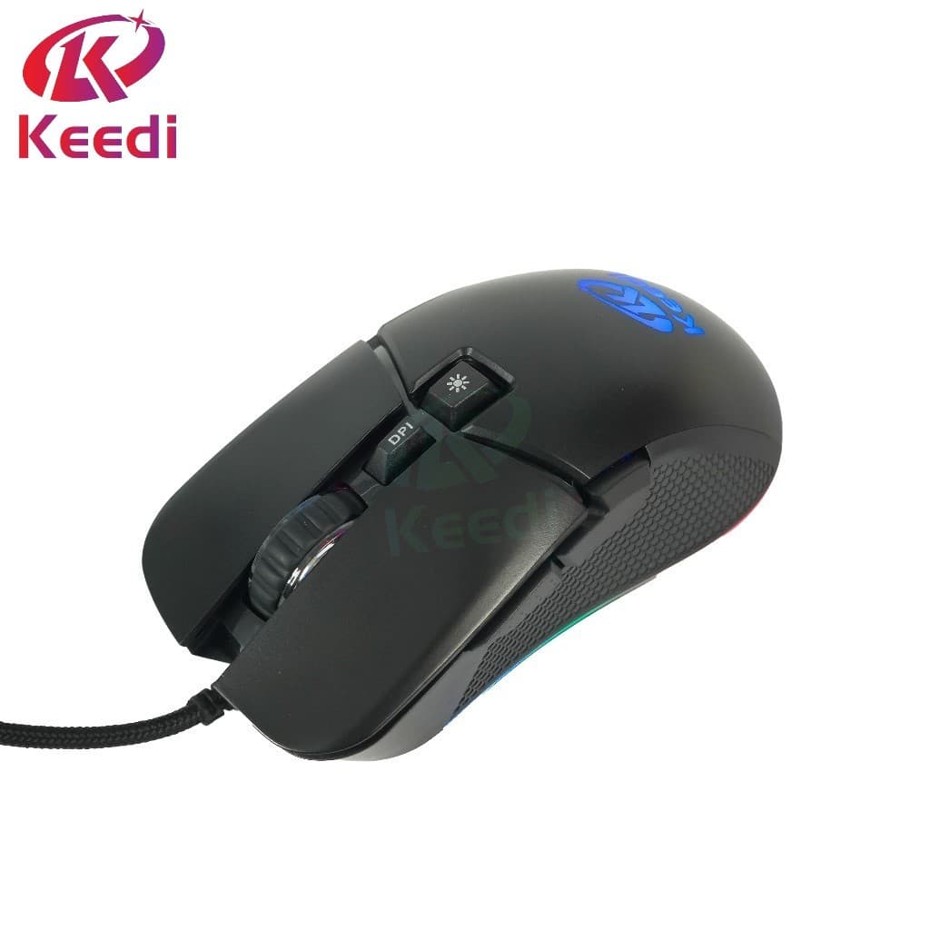 Mouse Gamer Ergonômico RGB Até 7200dpi Com Fio 1.5M KEEDI MOU905