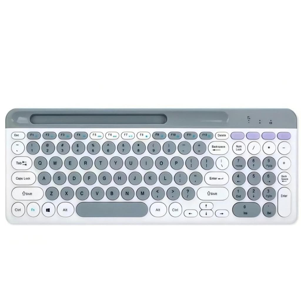 Teclado Multimídia Branco Pc Computador Fio Abnt2 Silencioso