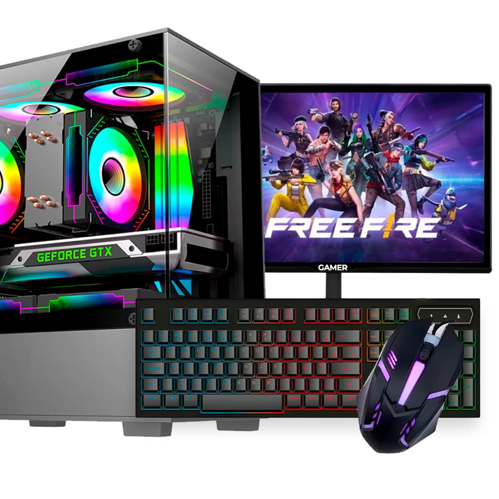 PC Gamer Completo, Intel Core i5, RX 550 4GB DDR5, 16GB de Ram, SSD 480GB, Monitor 19