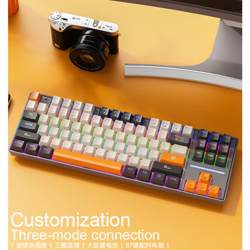 Teclado De Gamer Com 87 Teclados Mecânicos Com Fio