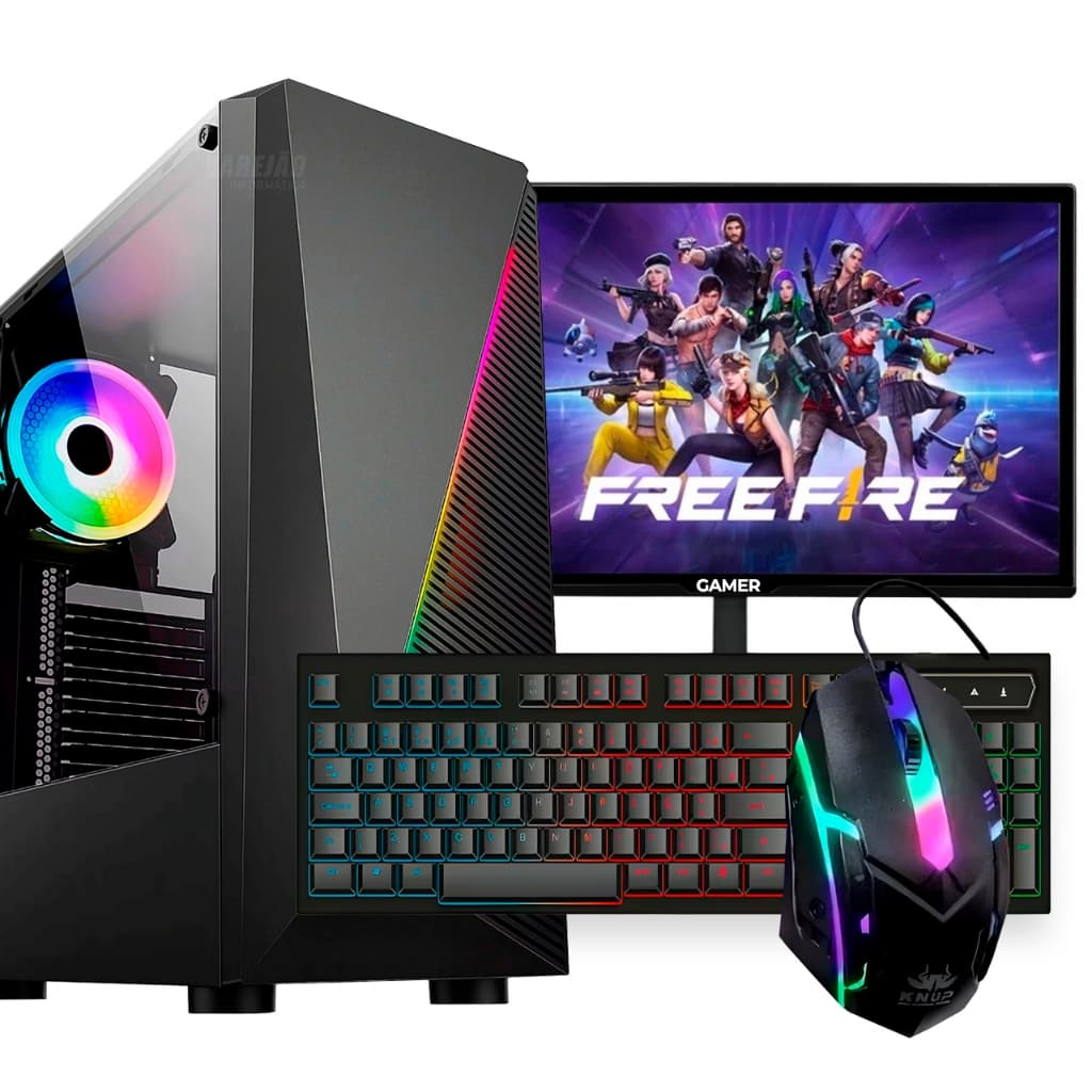 PC Gamer Completo, Intel Core i5, RX 550 4GB, 16GB de Ram, SSD 480GB, Monitor 19 Promoção