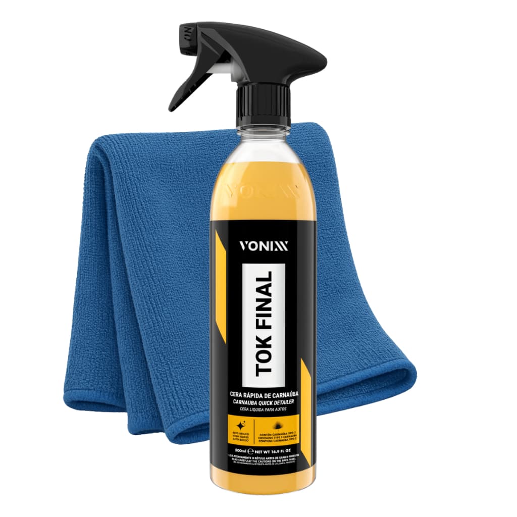 Cera Carnaúba Tok Final Spray Vonixx 500Ml + Toalha Microfibra 40x40