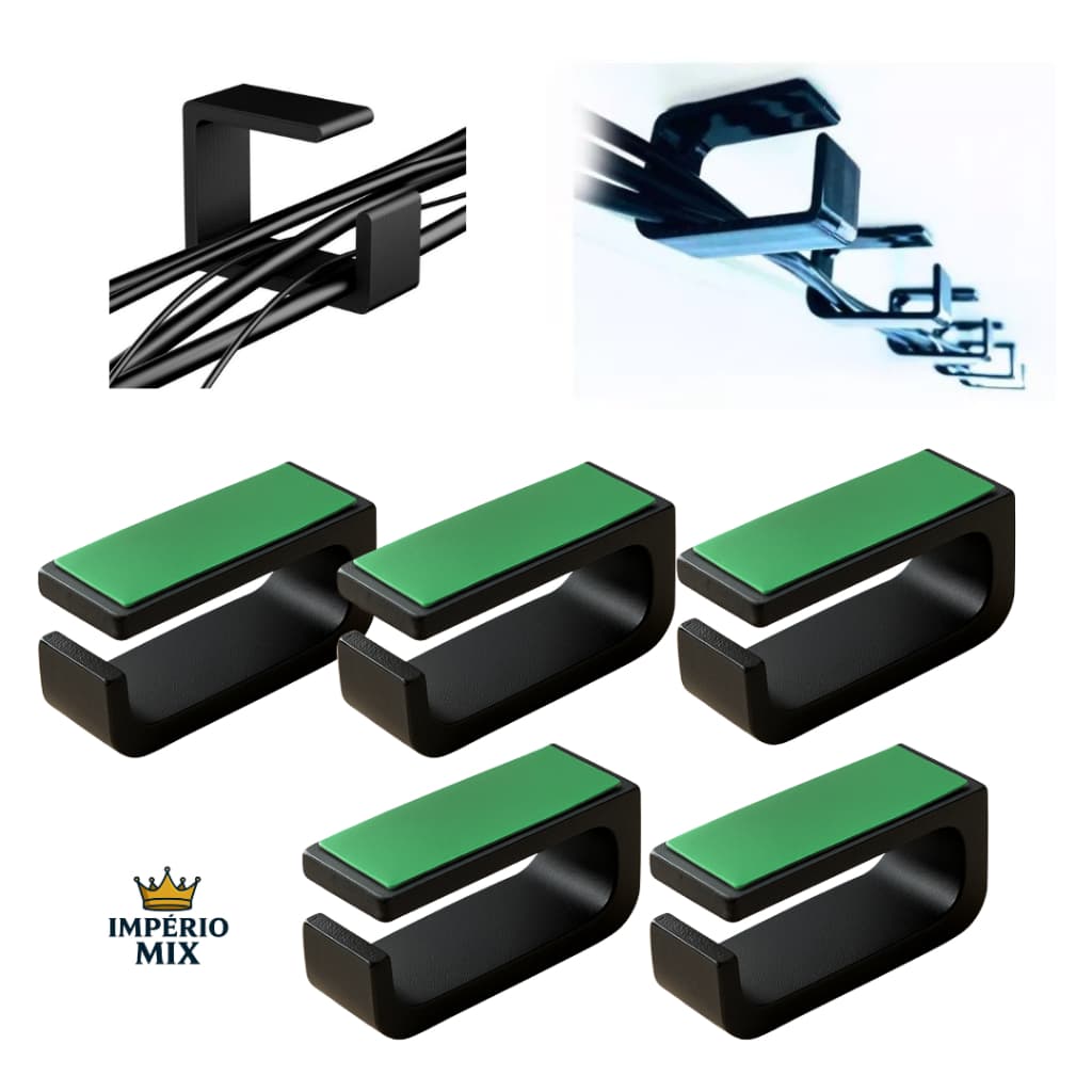Organizador De Cabos para Esconder Fios Embaixo de Mesa Setup Gamer Resistente Organização