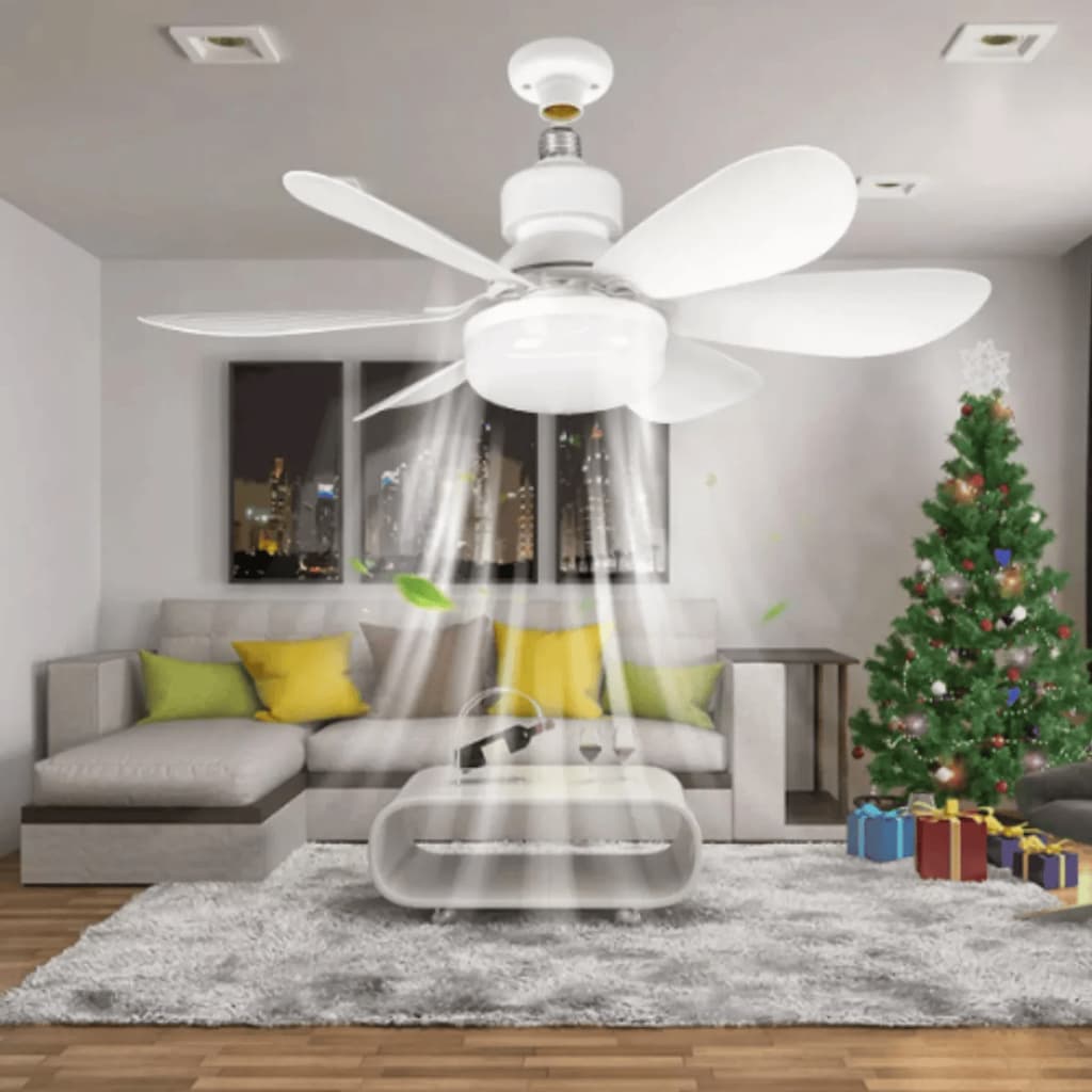 Ventilador de teto Com Luz 3 em 1 com  Controle Remoto Bivolt LED 110V-220V