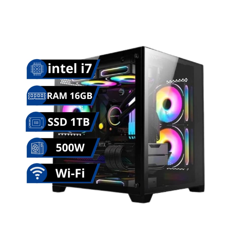 Pc Gamer Aquário intel core i7 / 16GB / SSD 1TB / FONTE 500W