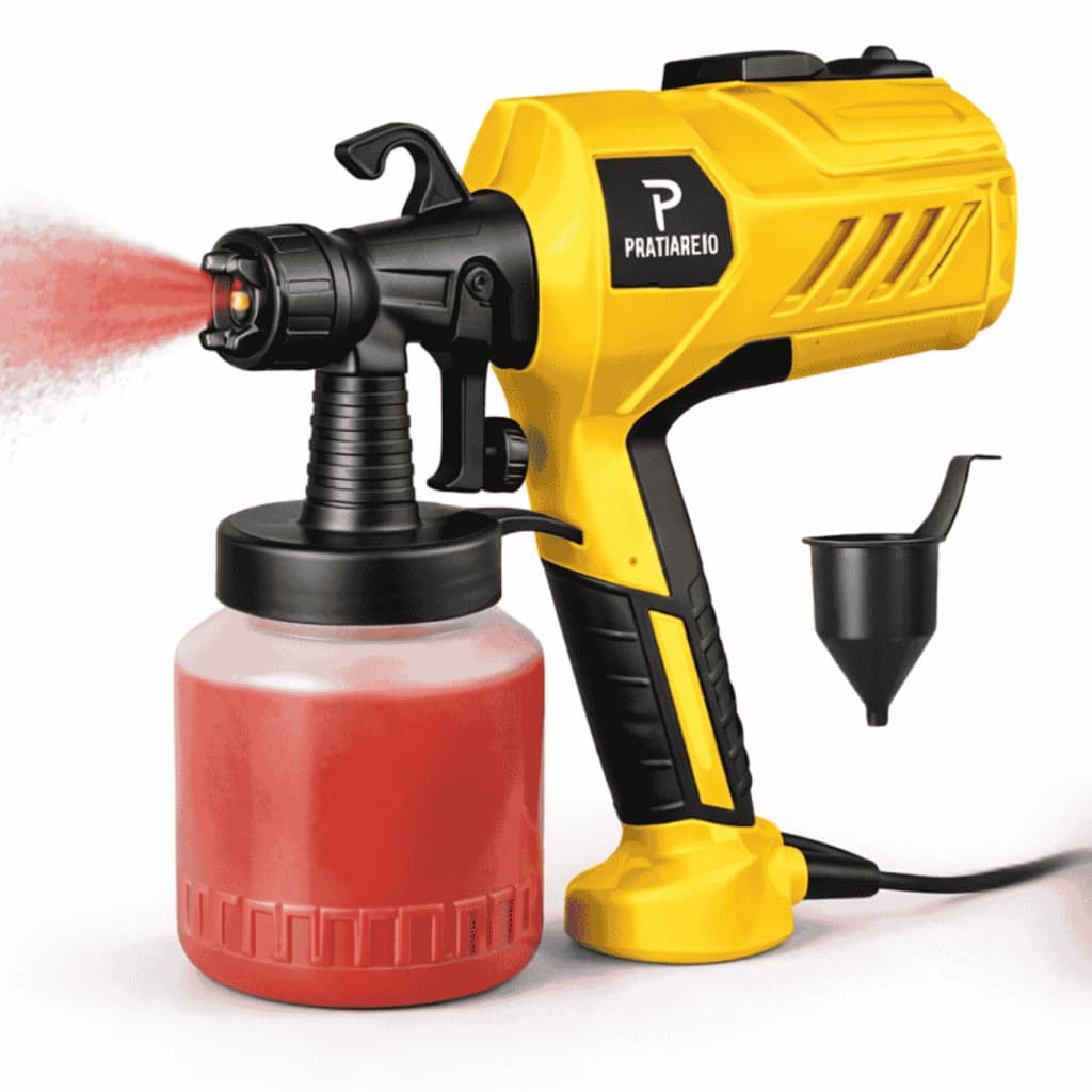Pistola Elétrica Para Pintura Pulverizador de Tinta com Bico e Compressor 450w