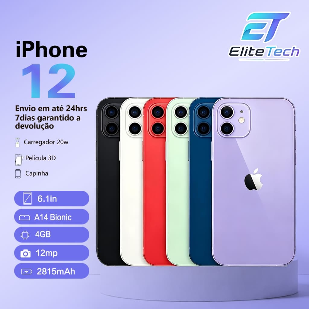 IPhone 12 64GB e 128GB 256GB Original Com  Envio  Imediato Promoção