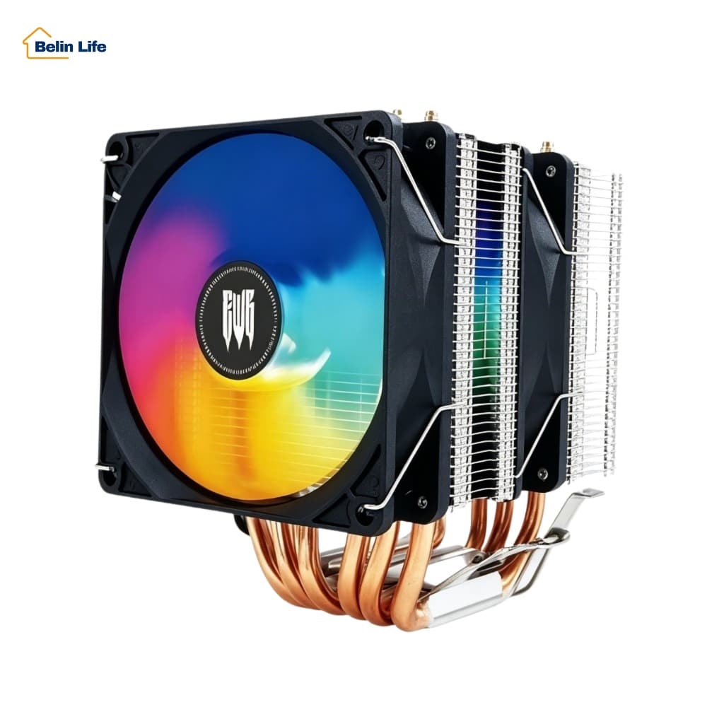 Cooler Para Processador De Computador Pc Gamer Duplo Fan Led 6 Heatpipes Universal