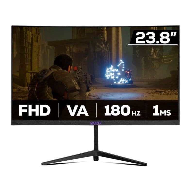 Monitor Gamer Mancer Valak Z186, 23.8 Pol, VA, Curvo, FHD, 1ms, 180Hz, HDMI/VGA, MCR-VKZ186-BL01