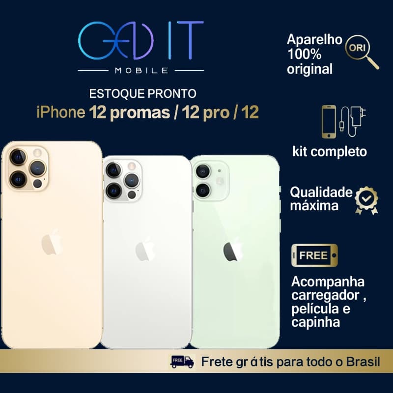 Celular IPhone 12/12Pro/ 12 Pro Max 128gb 256GB DE VITRINE
