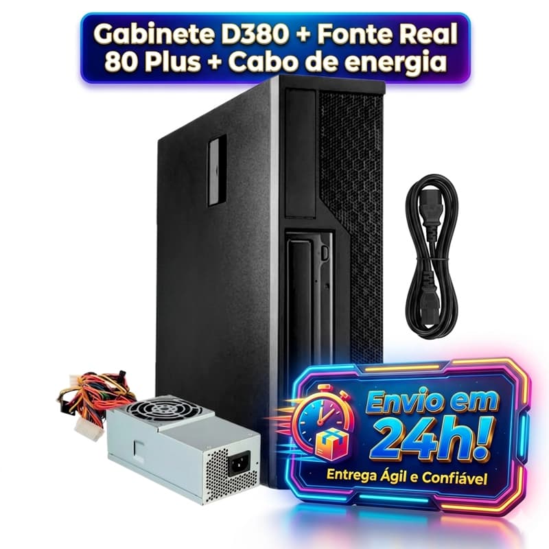CN GABINETE ATX + FONTE 80 PLUS - COMPATÍVEL PLACA MÃE ATX MICRO-ATX - COMPUTADOR DESKTOP OFFICE