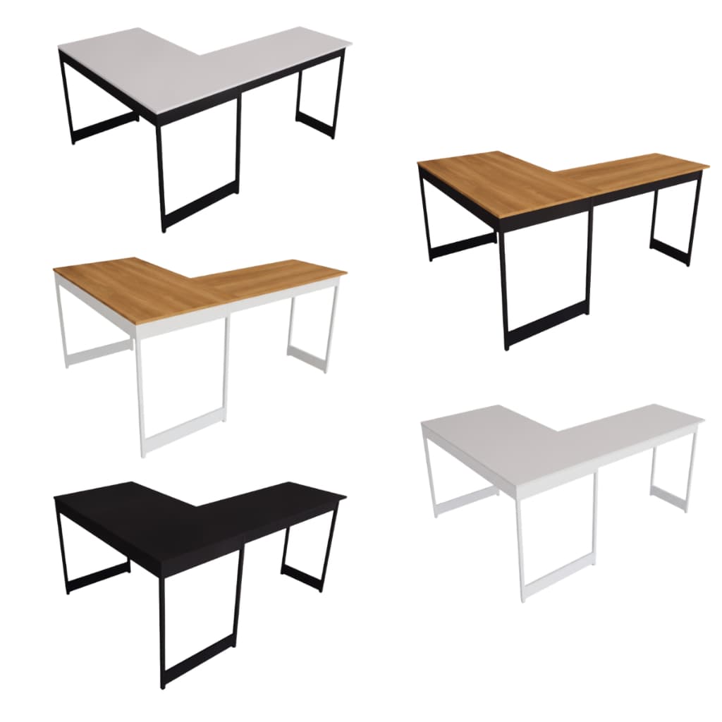 Escrivaninha Mesa De Canto Em L Escritório Home Office Estilo Industrial Beni Camaleão