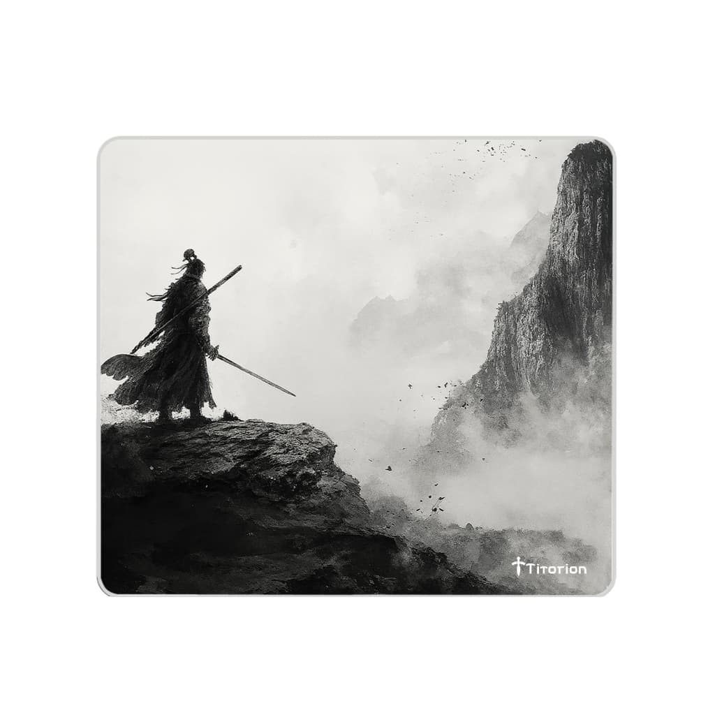 Mouse Pad Gamer Poron Control + Rigel 49x42 Profissional Premium Preto Vermelho - Titorion
