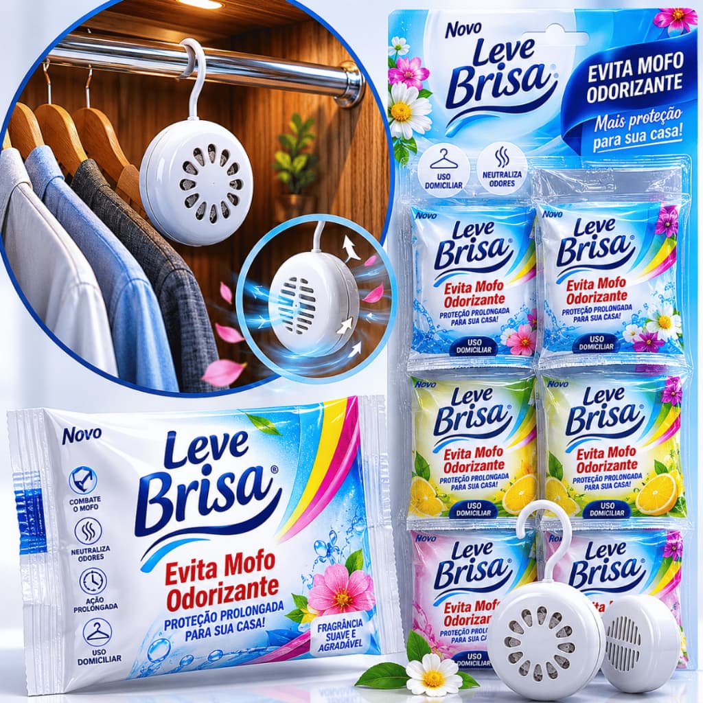 Evita Mofo Odorizante Leve Brisa Kit Promocional Anti Mofo Fungos Guarda-Roupa Gavetas