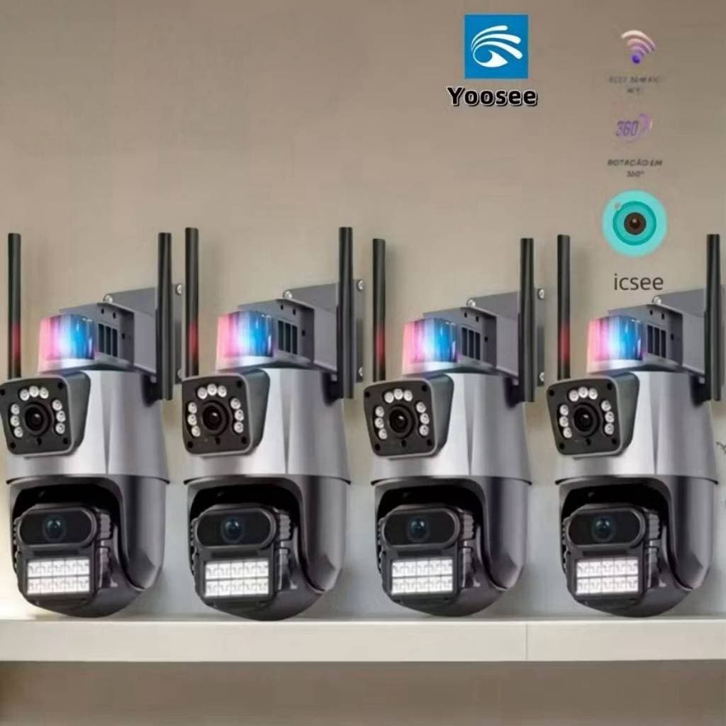 Câmera De Segurança WiFi Yoose Externa Lente Dupla Com Sirene Full Hd Wifi Visão Noturna App Icsee