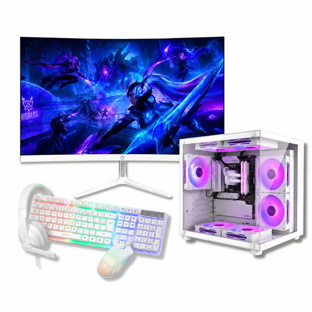 Computador Pc Gamer Intel Core I7 3770 Memória 16gb Ram SSD 480 Placa de Video GT730 4GB Monitor Led 23" Curvo