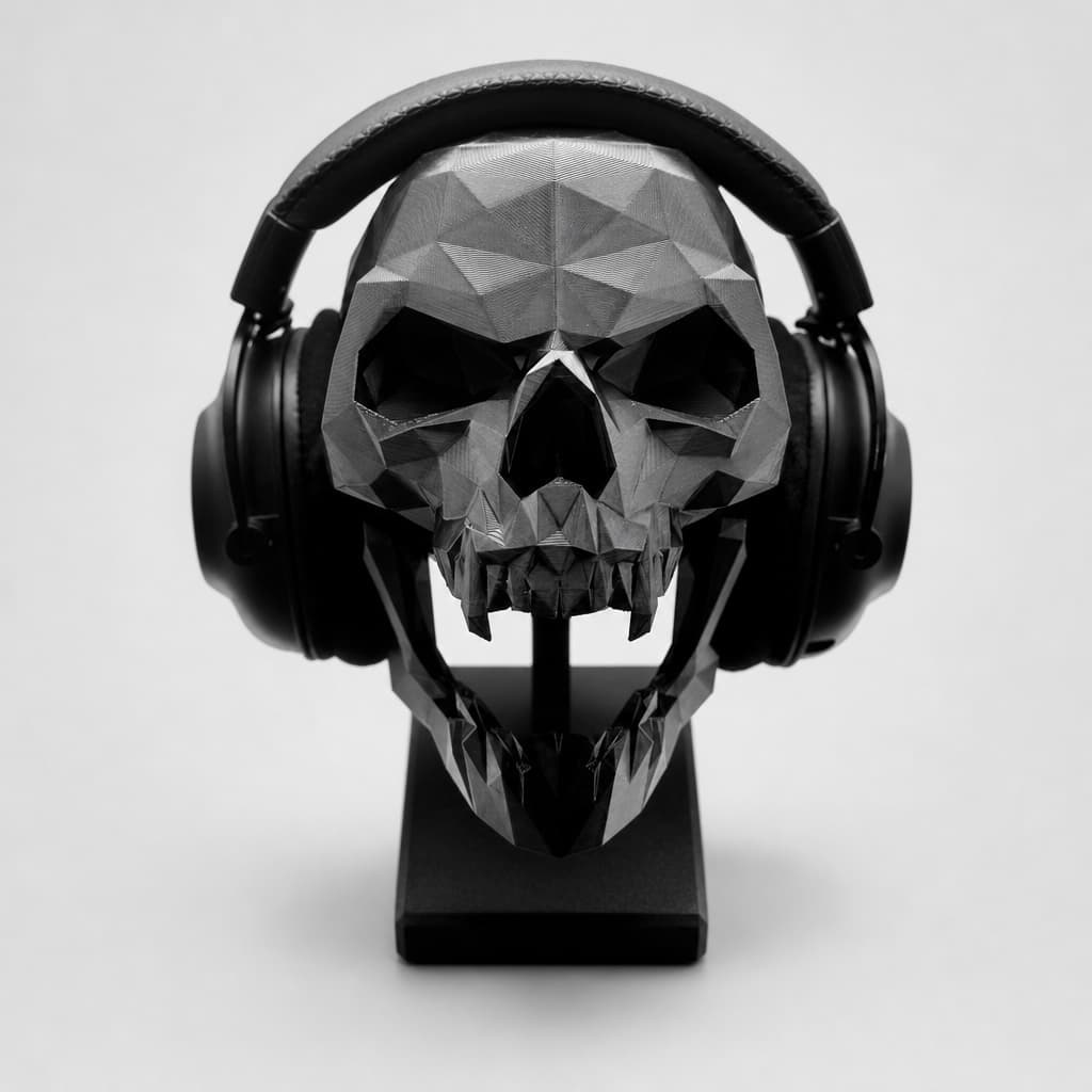 Suporte Caveira para fone de ouvido e Headset