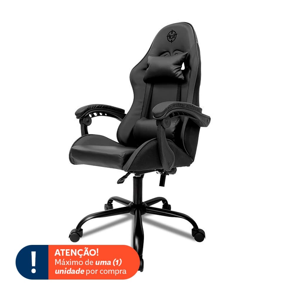 Cadeira Gamer TGT Heron, Preta, TGT-HR-BL01
