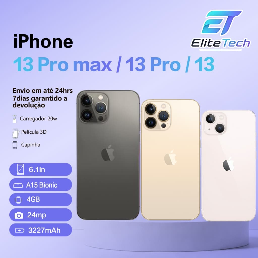 Celular IPhone 13 / 13 Pro/ 13 Pro Max 128gb Com
