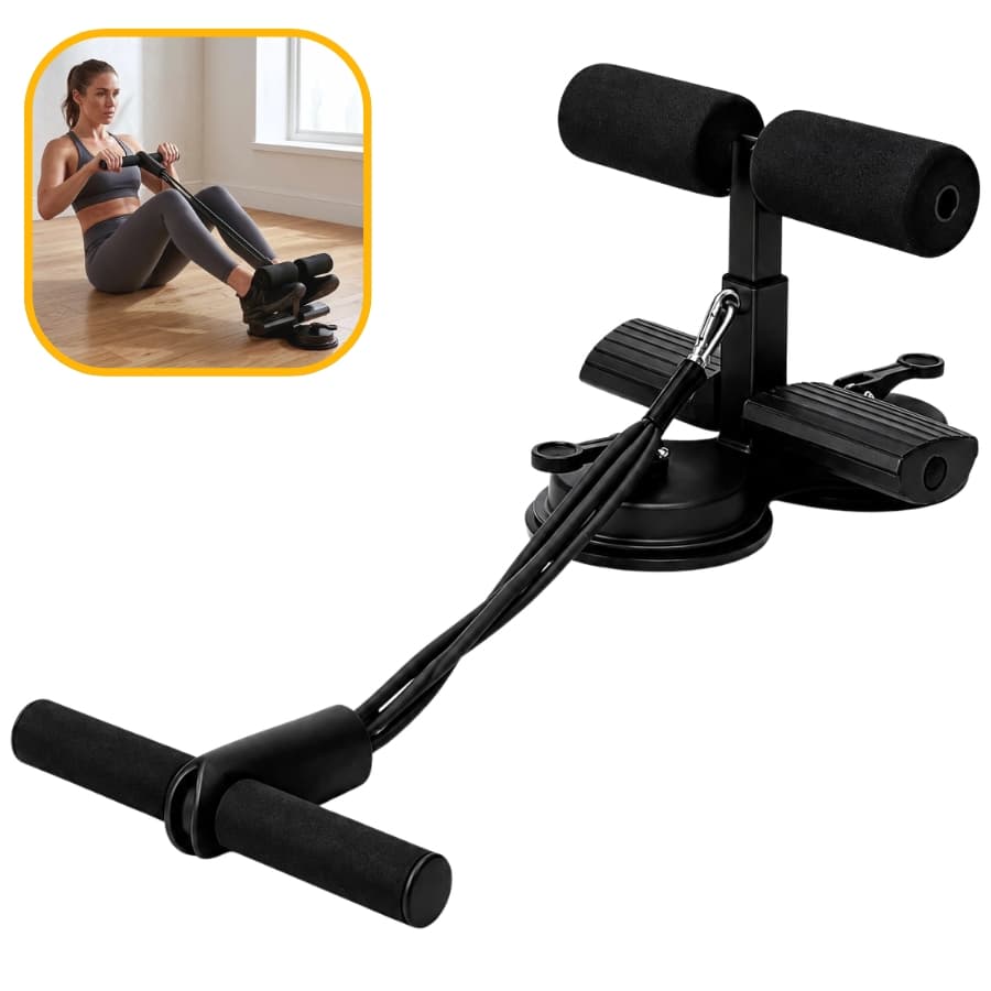 Aparelho Abdominal Ventosa Unissex Fitness Auxiliar Equipamento Treino em Casa Dispositivo Pé Fixo