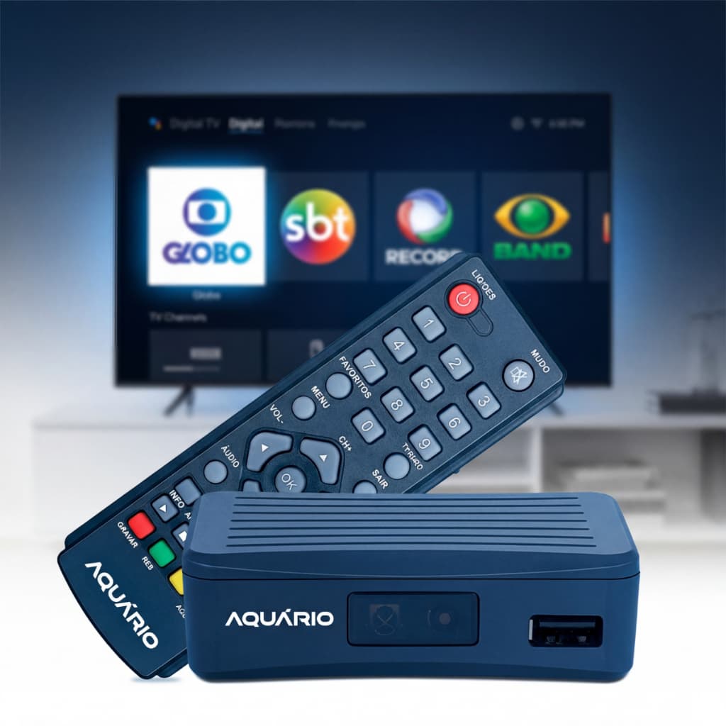 Conversor Gravador Digital Smart Full HD Com HDMI  Aquário DTV-4000 Compatível com TVs Antigas