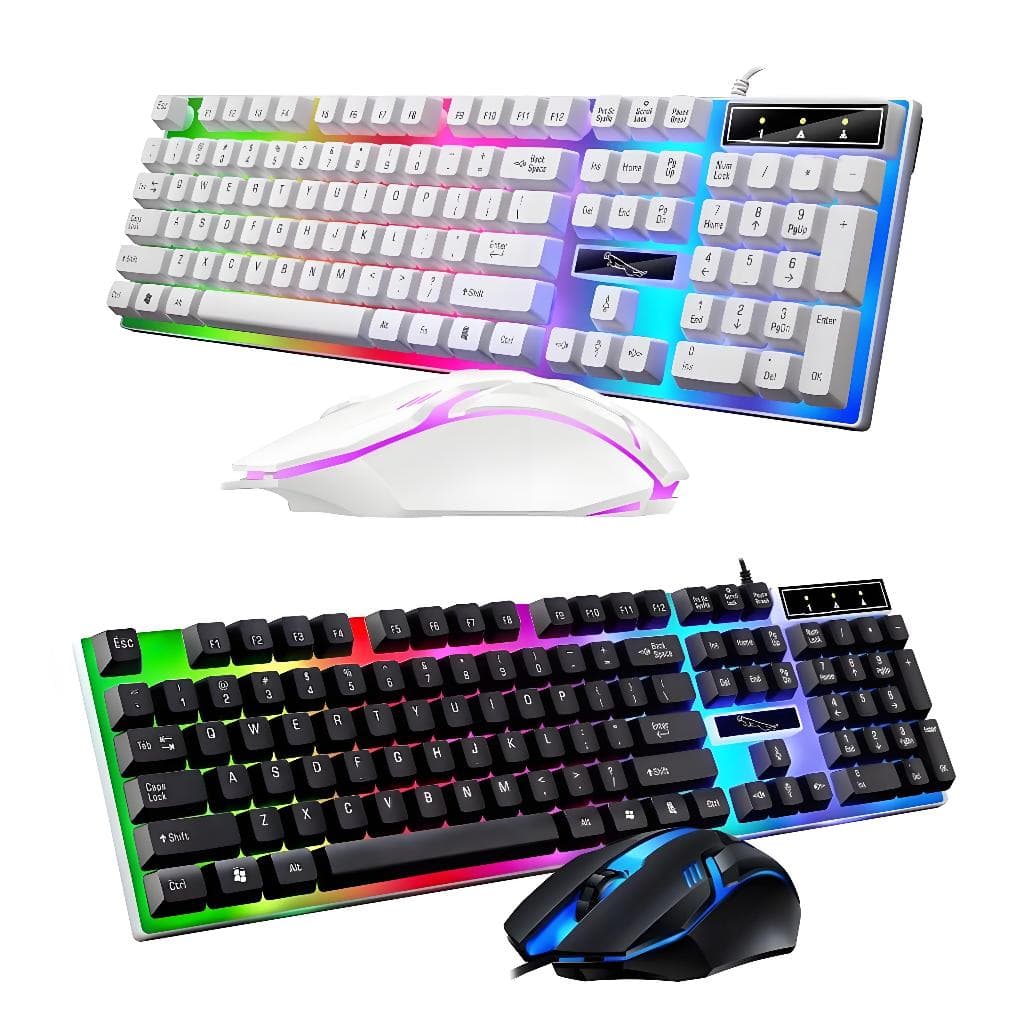 Kit Gamer Teclado e Mouse - Teclado Semi Mecânico, Mouse 3200DPI e Iluminação RGB H8