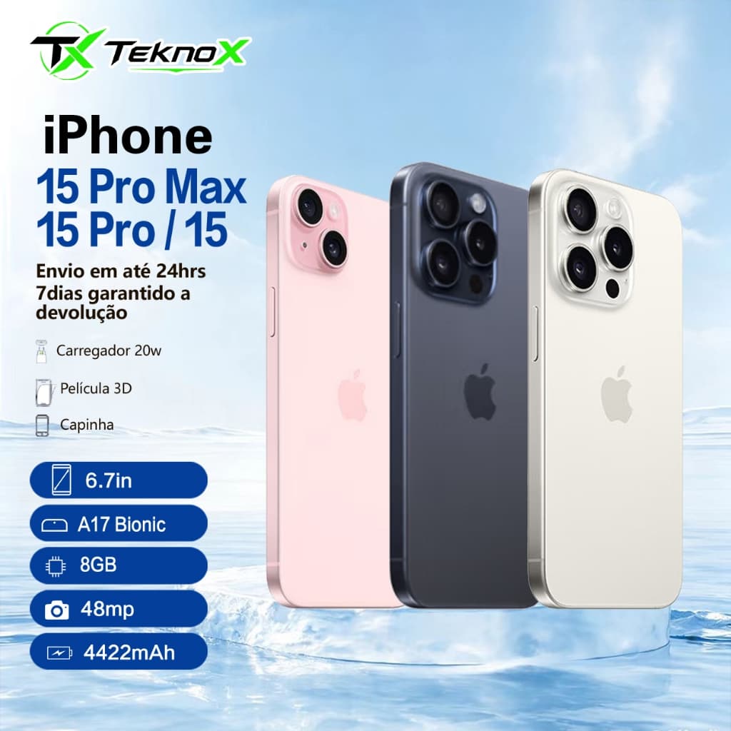 Celular Iphone 15/ 15 Pro/ 15 Pro Max 128gb/ 256gb 100% Original Com Garantia- Vitrine