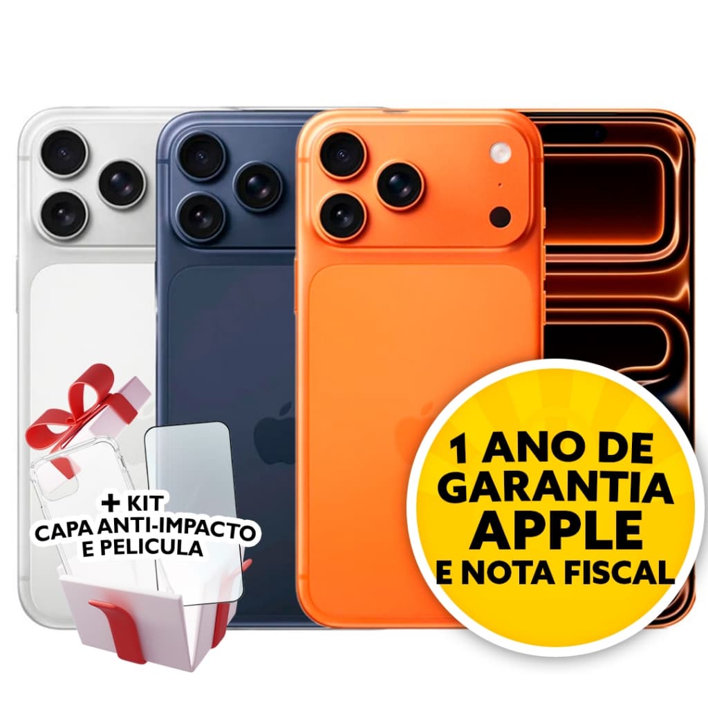 Celular IPhone 17 Pro E Pro Max 256GB 5G Dual E-sim Lacrado Original
