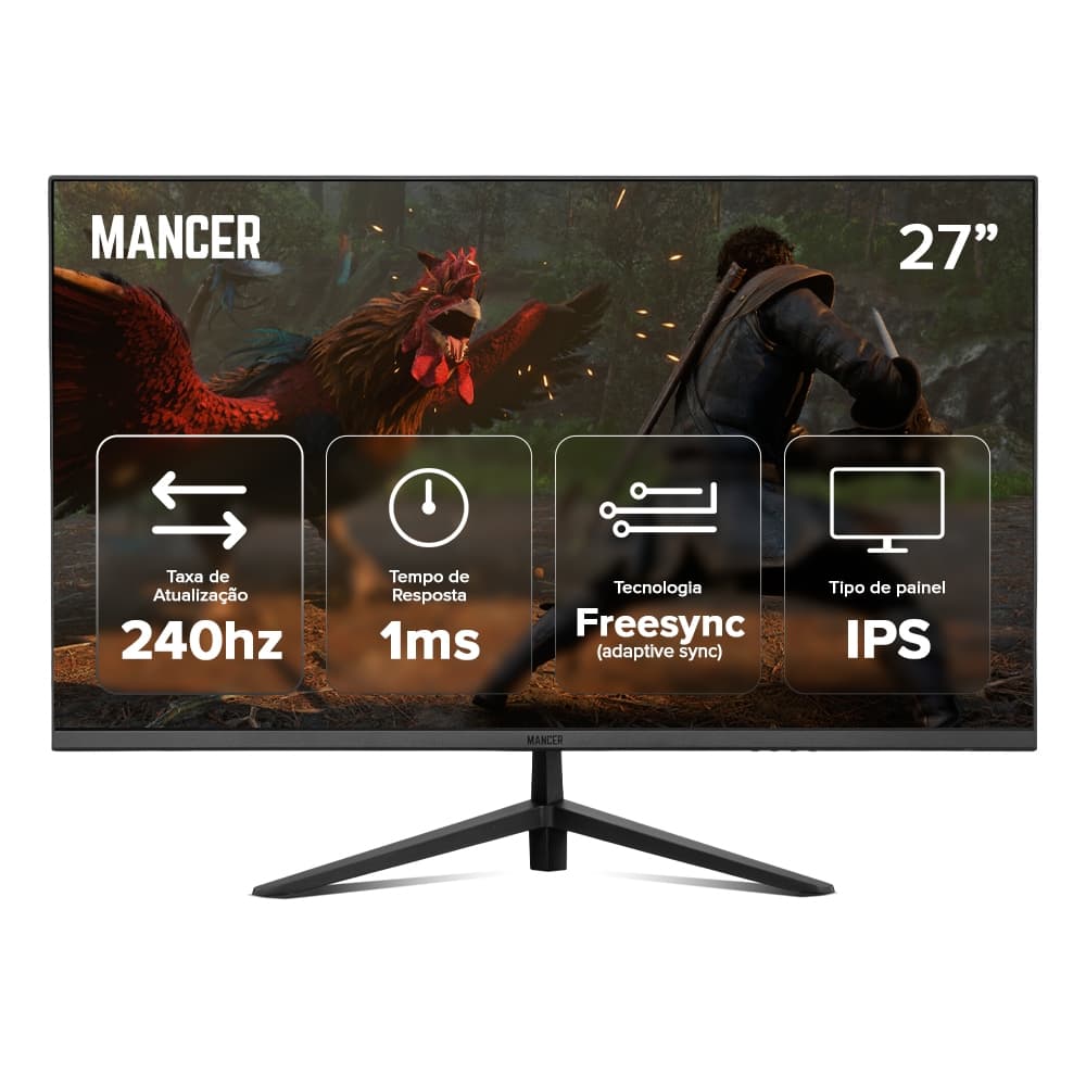 Monitor Gamer Mancer Valak VX5H, 27 Pol, IPS, 2K, 1ms, 240Hz, HDMI/DP, MCR-VLKVX5H-BL01