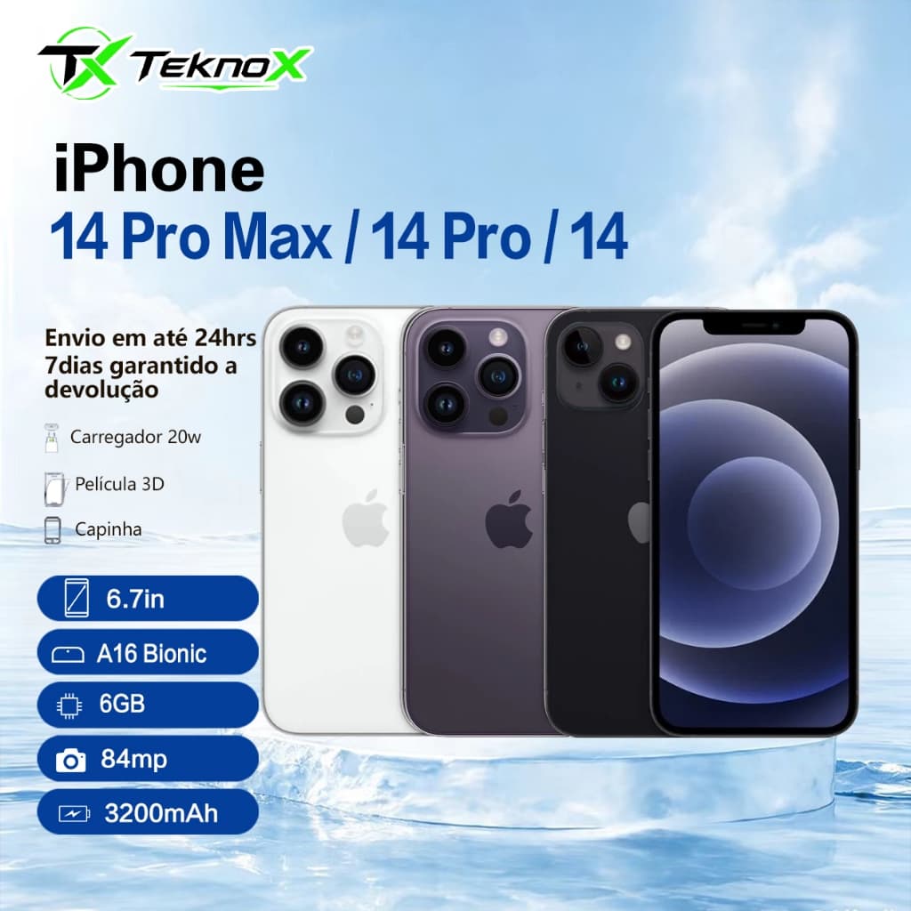 Celular Iphone 14/ 14 Pro/ 14 Pro Max 128gb/ 256gb 100% Original Com Garantia
