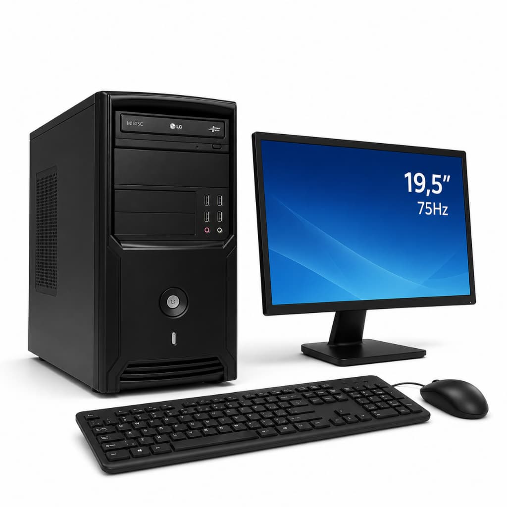 Computador Daten Intel G3020 4GB/8GB HD 250GB ou SSD 120GB | CPU ou Kit Completo com Monitor