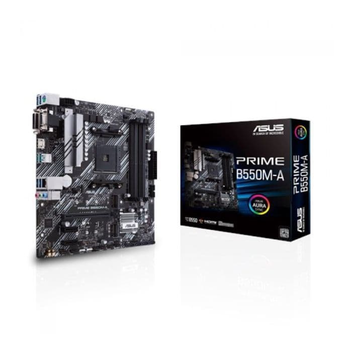 Placa Mãe Asus Prime B550M-A AM4 4xDDR4 AMD B550 mATX - 90MB14I0-M0EAY0