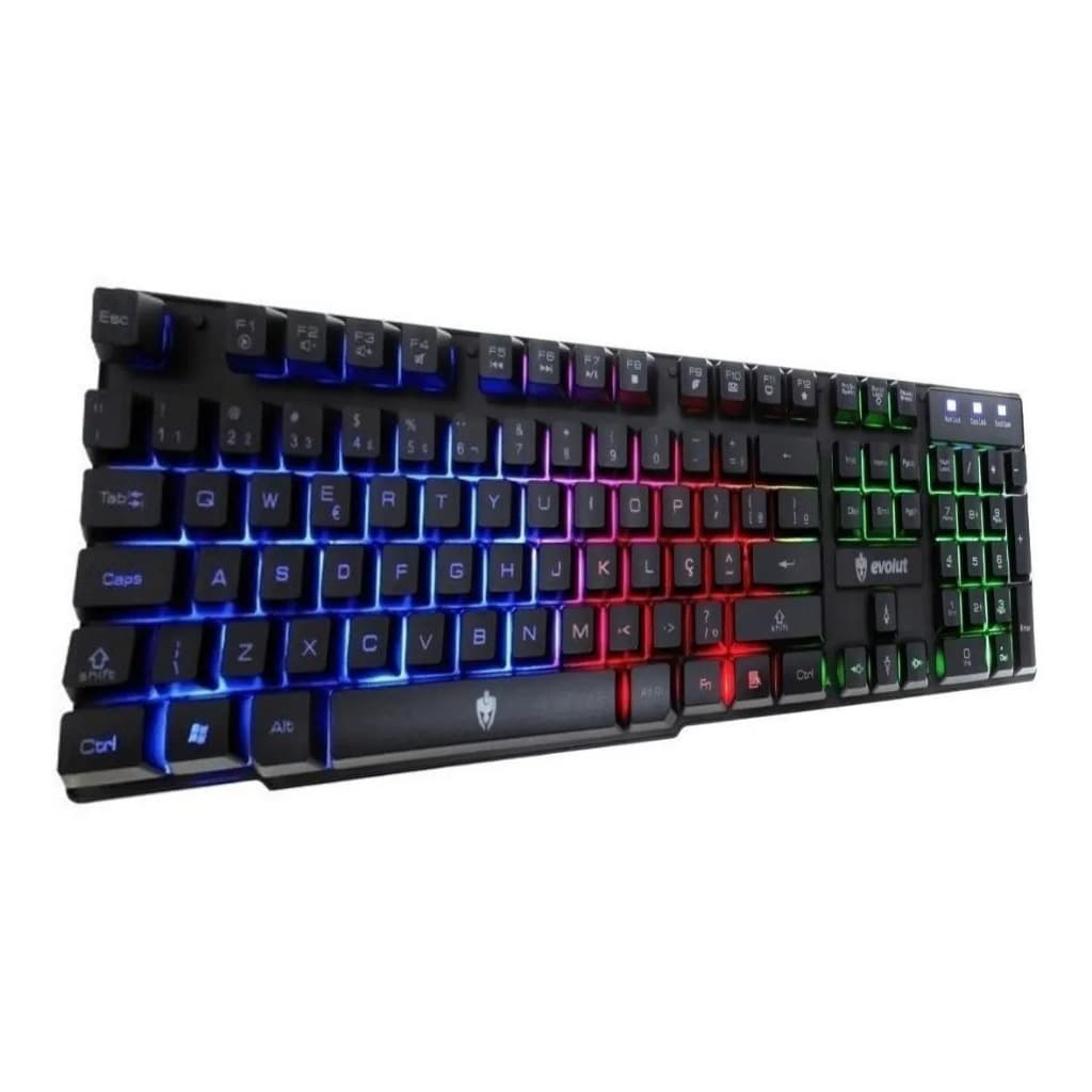 Teclado Gamer Evolut Pigeon Tkl Rainbow Semi-mecânico