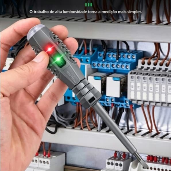 Chave de Fenda Magnética com Caneta de Indução - Ferramenta Profissional para Eletricista