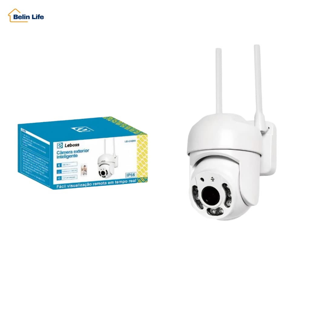 Câmera IP Externa Knup Full HD 1080p Wi-Fi Yoosee 355° IP67 LB-CA244