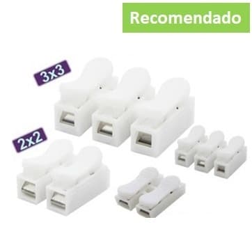 10 /20 /30 ou 40 Emenda Sem Solda branco para Fios duplo BRANCO Conector de Pressão ou triplo