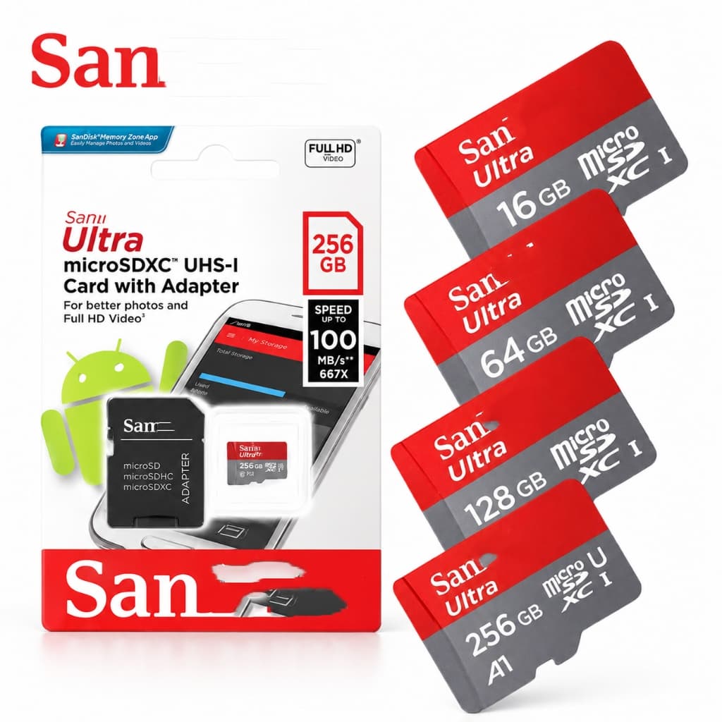 Cartão De Memória Micro Sd 128GB 256GB 512GB  Classe 10 Ultra A1- Câmeras de Segurança
