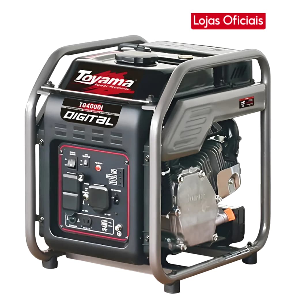 Gerador De Energia Inverter Gasolina Toyama (220V) Tg4000i 4kva 240V Digital Refrigerado a ar