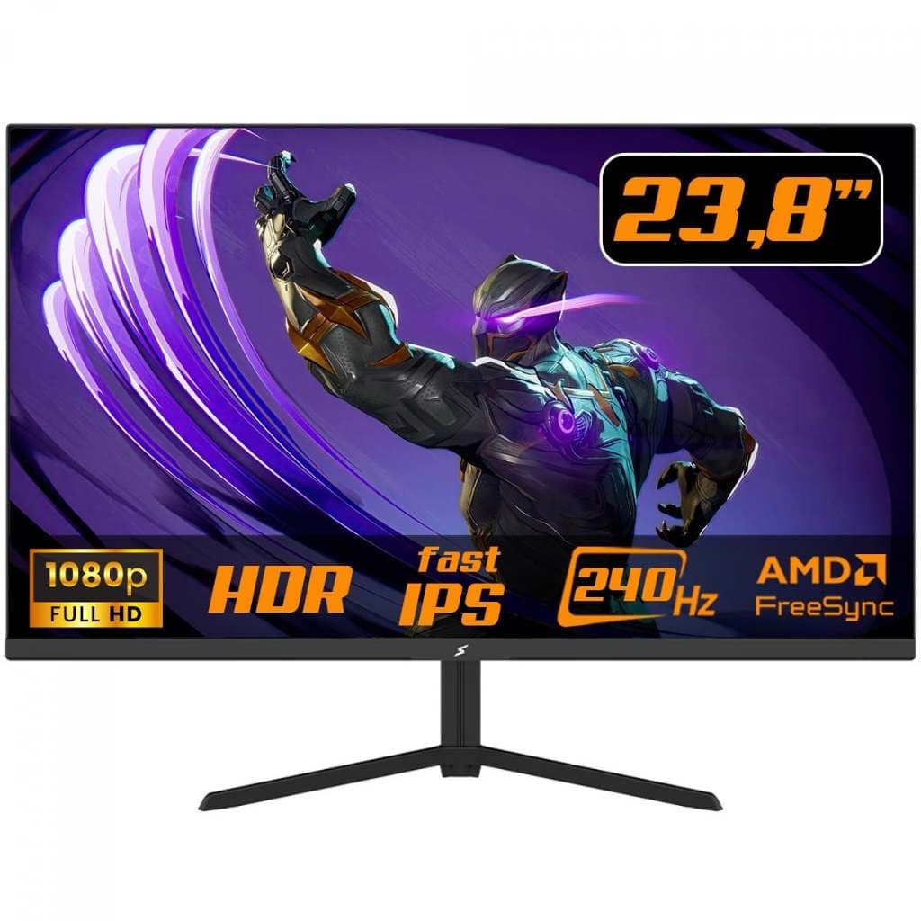 Monitor Gamer SuperFrame Vision 23.8 Pol FHD IPS 240Hz HDR FreeSync/G-Sync SFVSFB-24240-FHD-PRO