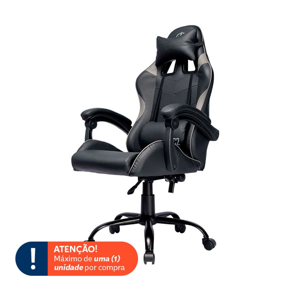 Cadeira Gamer TGT Heron TC2 , Fácil Limpeza, Reclinável 120 kg, Preto, TGT-HRTC-BL03