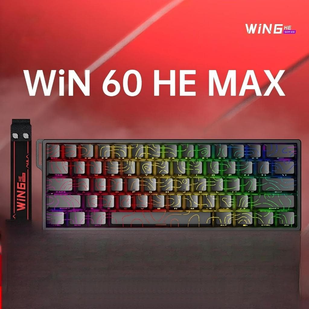 Teclado Magnético Aula Win 68HE  - Rapid Trigger Switch Hall Effect Gamer Pro