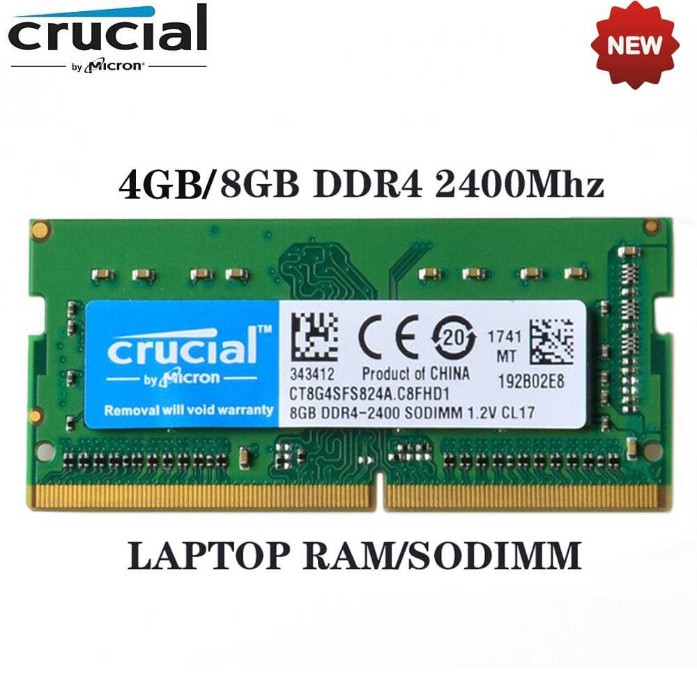 Portátil Crucial RAM 8GB DDR4 2400Mhz CL17 4GB 16GB Notebook 2133Mhz 2666Mhz 3200Mhz Memória PC4