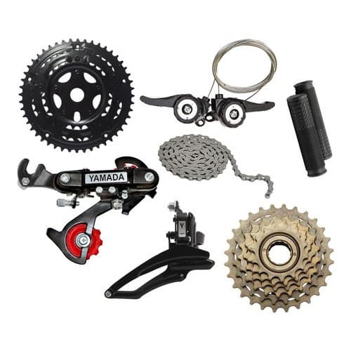 KIT RELAÇÃO 18 MARCHAS COMPLETO YAMADA BIKE 18V