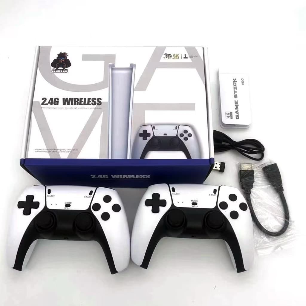 Game Stick M15 Pro 4k 64GB com 2 controles sem fio +20.000 jogos