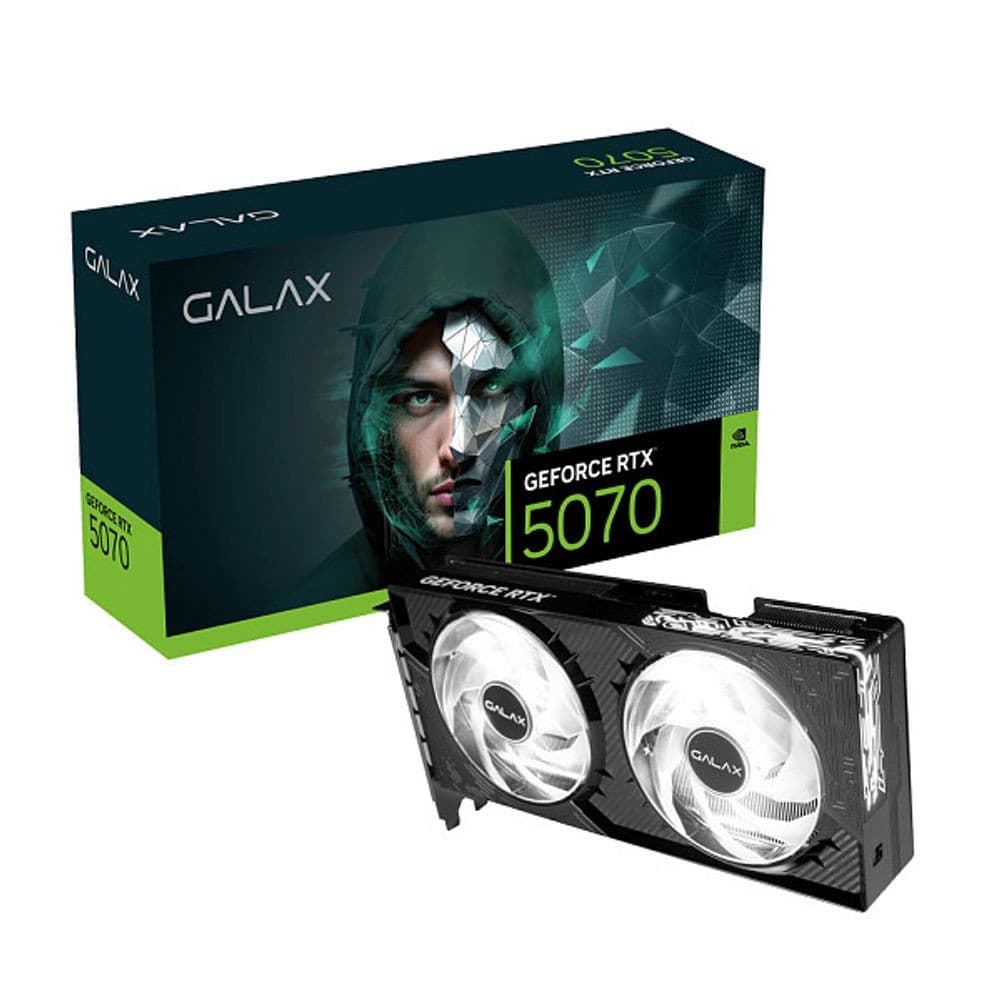 Placa de Vídeo NVIDIA GeForce Galax RTX 5070 1 Click OC 2X 12GB - 192 Bits - HDMI/3X Displayport - 57NON7MDBROC