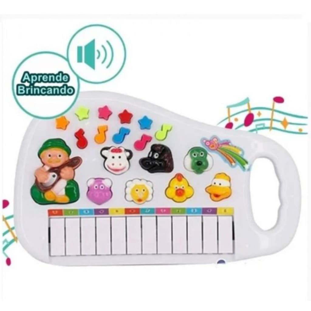 Teclado Piano Animal Com Som De Bichos