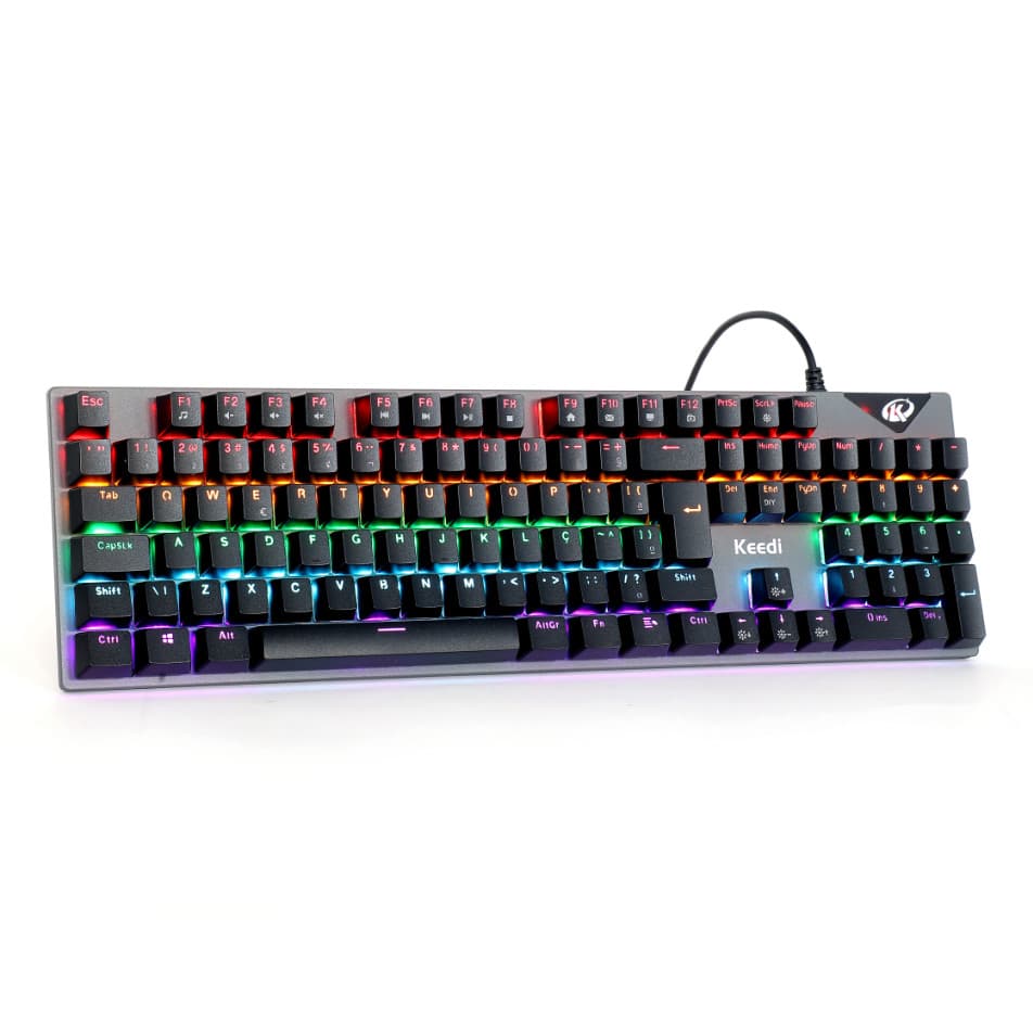 Teclado Gamer Mecânico Switch RGB Keedi TEC803
